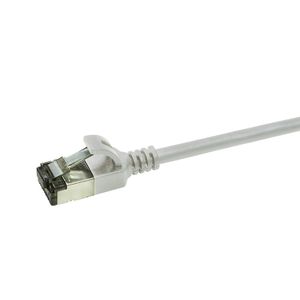 LogiLink CQ9062S RJ45 Netwerkkabel, patchkabel CAT 6A U/FTP 3.00 m Grijs Extreem dun, Vlambestendig, Flexibel, Folie afscherming, Halogeenvrij, Snagless,