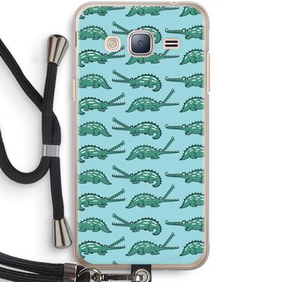 Kroko: Samsung Galaxy J3 (2016) Transparant Hoesje met koord