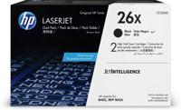 HP 26X originele high-capacity zwarte LaserJet tonercartridges, 2-pack