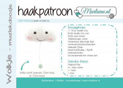 Patroonboekje Wolkje Muziekdoosje