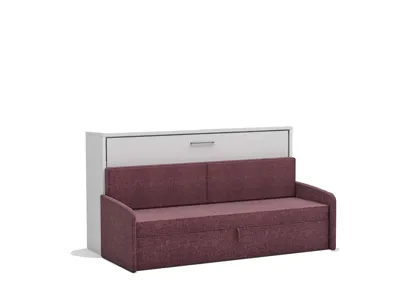 Eenpersoons bedkast met bank roze