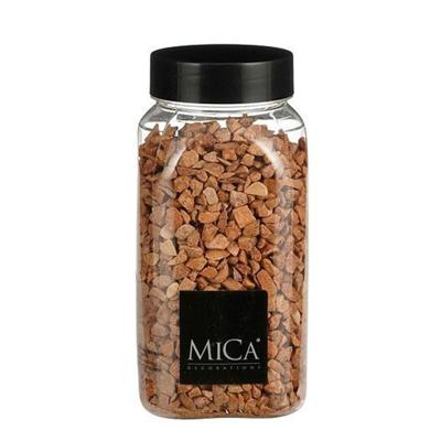 Mica Decorations Decoratie/hobby steentjes - terracotta bruin - 650 ml - 5-8 mm