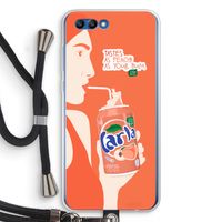 Peach please!: Honor 10 Transparant Hoesje met koord