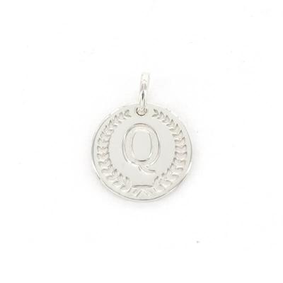 Imotionals Ronde Kettinghanger Letter Q Zilver