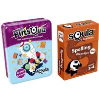 Spellenbundel - Squla - 2 stuks - Flitsquiz Groep 6 7 8 - Spelling (groep 3&4)