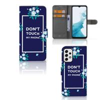 Samsung Galaxy A23 Portemonnee Hoesje Flowers Blue DTMP | Portemonnee hoesje