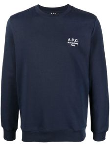 A.P.C. sweat à logo imprimé - Bleu