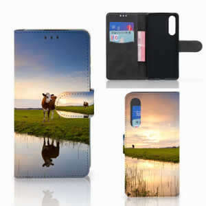 Huawei P30 Telefoonhoesje met Pasjes Koe