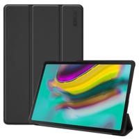 ENKAY hoge kwaliteit PU leder + kunststof bodem Smart case met drie-opvouwbare houder voor Samsung Galaxy tab S5e 10 5 T720/T725 (zwart)