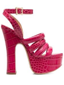 Vivienne Westwood 150mm crocodile platform sandals - Rose