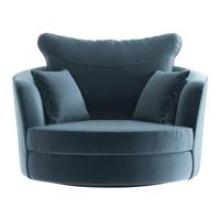 NADUVI Collection Vendôme Draaibare Fauteuil - Velvet - Lichtblauw