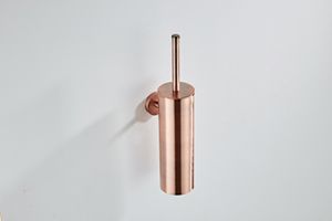 Saniclear Copper toiletborstel met wandhouder geborsteld koper