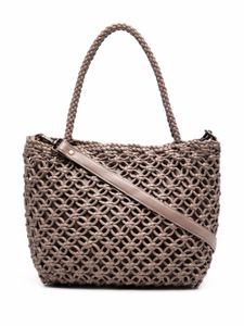 Officine Creative sac à main Susan 01 en macramé - Marron