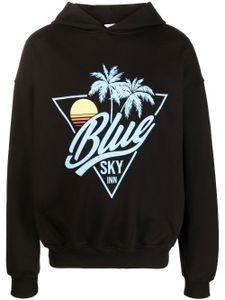 BLUE SKY INN hoodie en coton à logo imprimé - Noir