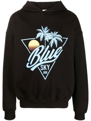 BLUE SKY INN hoodie en coton à logo imprimé - Noir