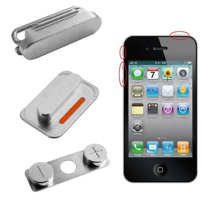 De sleutel van het Volume van de oorspronkelijke Mute schakelaar knop-toets + Lock knop schakelaar toets ON / OFF voor iPhone 4S