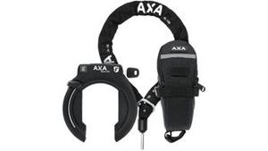 Axa Xxl Zwart ringslot + Zadeltas + ULC100 ketting