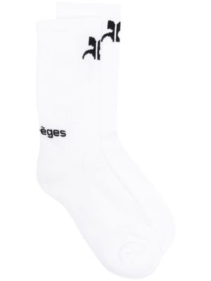 Courrèges chaussettes AC Sports à logo intarsia - Blanc
