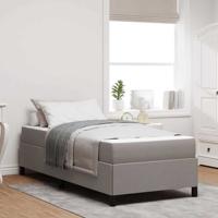 Boxspring bed Crème, Zwart 90 x 200 cm Stof, Engineered Hout