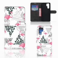 Huawei P30 Pro Telefoonhoesje met Pasjes Flamingo Triangle