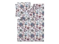 LIVARNO Satijnen dekbedovertrek 240 x 220 cm (Bloemen/wit)