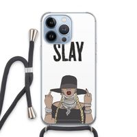 Slay All Day: iPhone 13 Pro Transparant Hoesje met koord