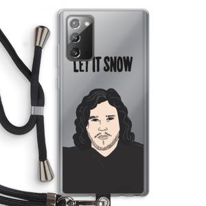 Let It Snow: Samsung Galaxy Note 20 / Note 20 5G Transparant Hoesje met koord