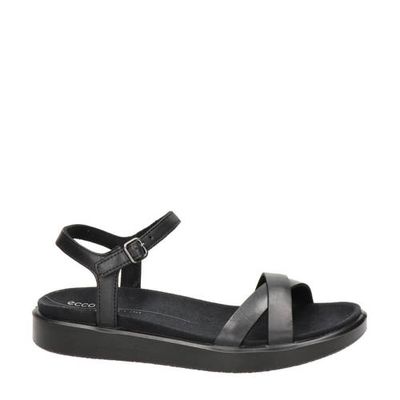 Ecco Yuma leren sandalen zwart