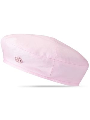 Maison Michel béret New Billy à plaque logo - Rose