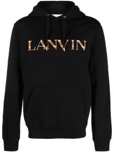 Lanvin hoodie en coton à logo brodé - Noir