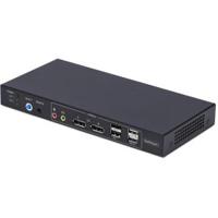 StarTech.com 2-Port Dual-Monitor DisplayPort KVM Switch met Dual View Video Matrix, 4K 60Hz, 4x USB