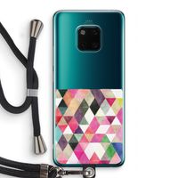 Gekleurde driehoekjes: Huawei Mate 20 Pro Transparant Hoesje met koord