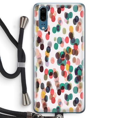 Tropical Dots: Huawei P20 Transparant Hoesje met koord