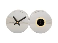 Wall clock Duo Cuckoo chrome plated