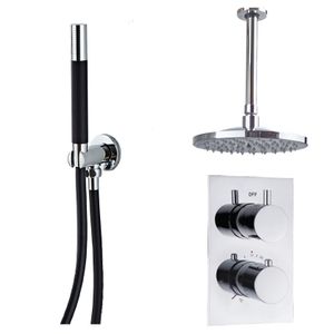 Regendouche set SaniClear Shine Pro | Inbouw | Thermostaatkraan | 2-weg | Rond | Chroom