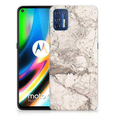 Motorola Moto G9 Plus | TPU | Siliconen hoesje | Marmer Beige