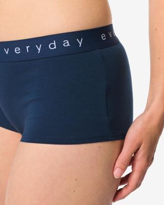 HEMA Damesboxer katoen everyday tailleband donkerblauw (donkerblauw)
