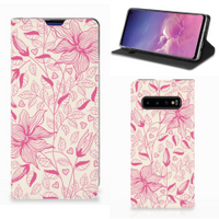 Samsung Galaxy S10 Smart Cover Pink Flowers