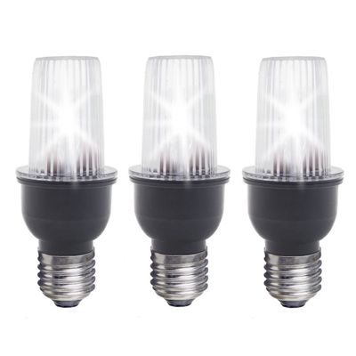 Set van 3x stuks stroboscoop lampen discolampen LED met E27 fitting 230V