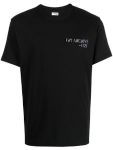 Fay t-shirt en coton à logo imprimé - Noir