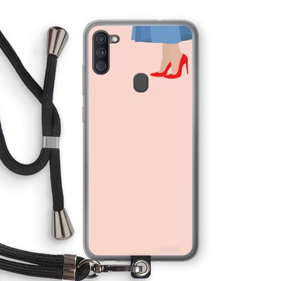 High heels: Samsung Galaxy A11 Transparant Hoesje met koord