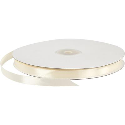 Creativ Company Satijnlint, b: 10 mm, off-white, 100 m/ 1 rol