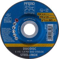 PFERD 62011630 E 115-1,9 PSF DUO STEELOX Afbraamschijf gebogen Diameter 115 mm Boordiameter 22.23 mm 10 stuk(s) - thumbnail