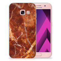 Samsung Galaxy A3 2017 TPU Siliconen Hoesje Marmer Bruin