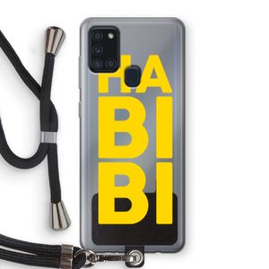Habibi Majorelle : Samsung Galaxy A21s Transparant Hoesje met koord