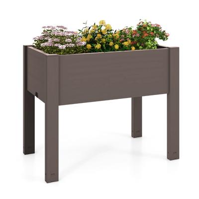 Verhoogd Tuinbed Zelfwatergevende Plantenbak met Waterniveau-Indicator Plastic Bloemencontainer voor Groenten