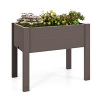 Verhoogd Tuinbed Zelfwatergevende Plantenbak met Waterniveau-Indicator Plastic Bloemencontainer voor Groenten