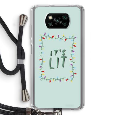 It's Lit: Xiaomi Poco X3 NFC Transparant Hoesje met koord