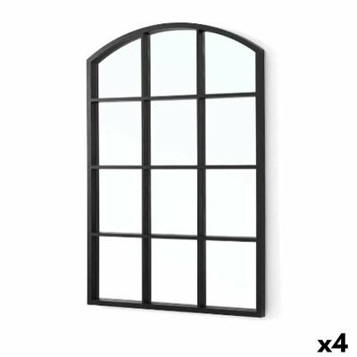 Wandspiegel Gift Decor Zwart Venster 50,5 X 2,5 X 76 cm (4 Stuks)