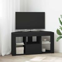 Hoek LED TV Kast Zwart 101 x 40 x 50 cm Bewerkt hout